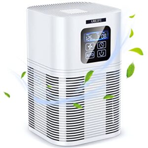 air purifiers for bedroom, hepa air purifiers for home large room up to 600 ft² 20db quiet - for dust smoke dander hair smell and pet odor, small air cleaner for office living room, ozone free