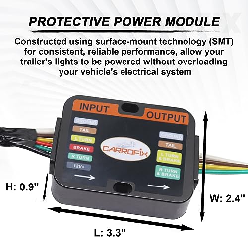 CARROFIX Custom Fit Vehicle Wiring Harness with 4 Pin Flat Trailer Connector for Hyundai Palisade, Santa Fe, Santa Cruz, Tucson, Kia Carnival, Telluride