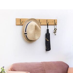 Aufuga Decorative Wall Hook Robe Small Hanger Iron Hooks Single Rustic Hooks Hanging Hat Key Holder Wooden for Coat, Bag (20 pcs Black+10 Golden+10 Bronze)