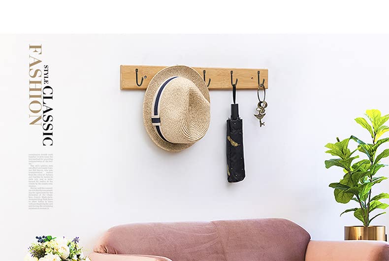 Aufuga Decorative Wall Hook Robe Small Hanger Iron Hooks Single Rustic Hooks Hanging Hat Key Holder Wooden for Coat, Bag (20 pcs Black+10 Golden+10 Bronze)