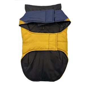 NCAA Michigan Wolverines Puffer Vest for Dogs & Cats, Size Large. Warm, Cozy, and Waterproof Dog Coat, for Small and Large Dogs/Cats. Best Collegiate Licensed PET Warming Sports Jacket