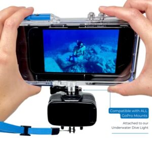 ProShot Dive - Underwater iPhone Housing Rated to 130ft/40m. Universal Waterproof iPhone Case, Compatible with All iPhones. Fits iPhone 6s - iPhone 14 Pro Max. Scuba Diving and Snorkeling iPhone Case.