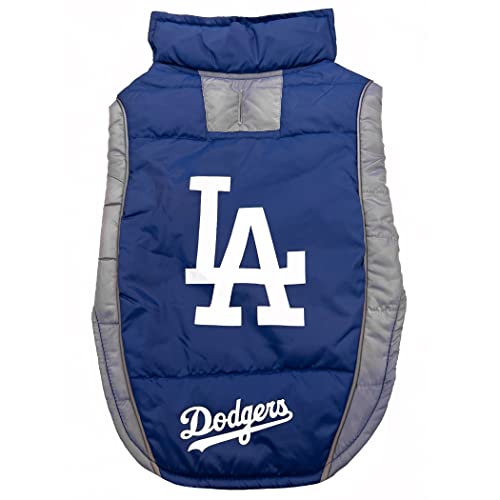 Pets First MLB Los Angeles Dodgers Puffer Vest for Dogs & Cats, Size Large. Warm, Cozy, & Waterproof Dog Coat, for Small & Large Dogs/Cats. Best MLB Licensed PET Warming Sports Jacket (LAD-4081-LG)