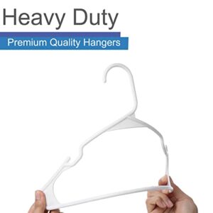 Heshberg Kids and Babies Plastic Hangers - Space-Saving, Durable, and Cute Closet Organization Solution, 60 Pack (White)