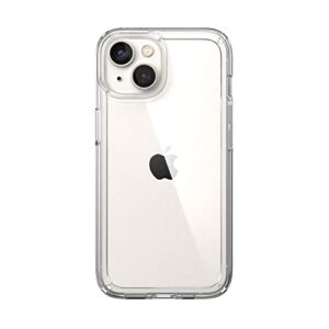 Speck Clear iPhone 15 Plus & 14 Plus Case - Slim Phone Case with Drop Protection, Scratch Resistant & Anti Yellowing Case with No Slip Grip for iPhone 15 Plus & 14 Plus 6.7 Inch Model - GemShell Grip