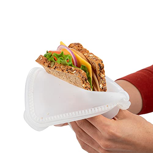 Progressive International ProKeeper Dual-Zipper 100% Silicone Sandwich Bag, Clear