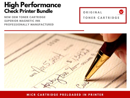 MTI LBP6030W ImageClass Check Printer Bundle with 1 OEM Modified 125 3484B001AA MICR Ink Toner Cartridge for Printing Payroll, Small Business and Personal Checks (2 Items)