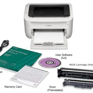 MTI LBP6030W ImageClass Check Printer Bundle with 1 OEM Modified 125 3484B001AA MICR Ink Toner Cartridge for Printing Payroll, Small Business and Personal Checks (2 Items)