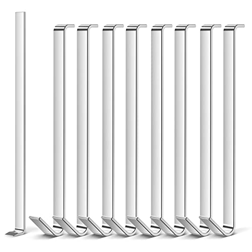 Vinyl Siding Hooks No Damage Hook, 8 Pack Stainless Steel Siding Clips Without Require Drilling, Hooks for Fiber Cement Board Siding with Installation Tool, Siding Hangers for Hardie Board