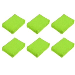 x autohaux 6pcs green microfiber detailing applicator sponges for applying wax coatings car wash exterior interior scratch-free