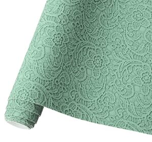 picheng embossed faux leather sheets: flower textured leather rolls 13.8"x53"(35cmx135cm),faux leather is great for making crafts,leather earrings, bows,sewing diy projects (green)
