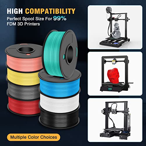 3D Printer Filament Bundle PLA-Meta 1.75mm, SUNLU Upgraded 3D Filament for 3D Pen&3D Printer PLA Meta, High Strength, Tiffness,Toughness, Dimensional Accuracy +/- 0.02 mm, 1 kg*2 Spool, Black+White