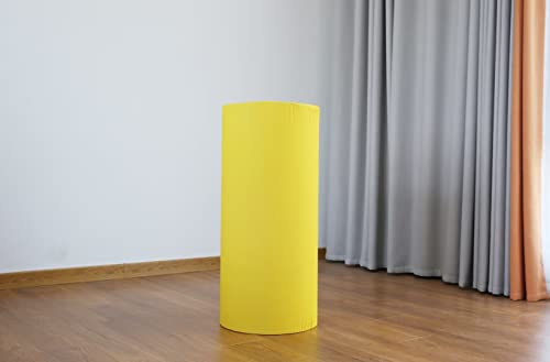 Dark Yellow Plinth Cover for Baby Birthday Party Newborn Baby Shower Baptism Communion Christening Cylinder Cover Photography Decoration Solid Color Pedestal Cover NO-1012 D56H77