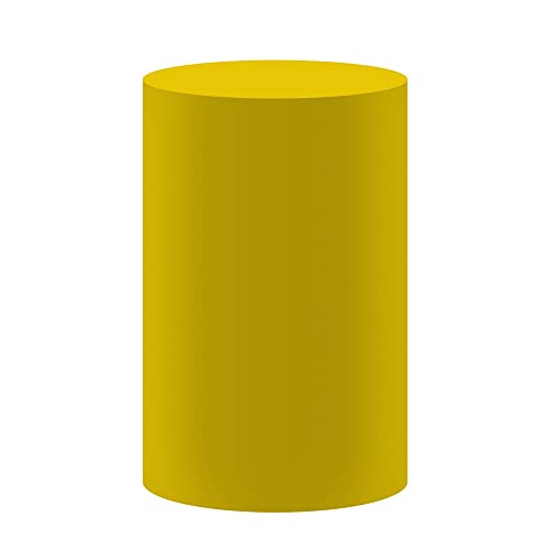 Dark Yellow Plinth Cover for Baby Birthday Party Newborn Baby Shower Baptism Communion Christening Cylinder Cover Photography Decoration Solid Color Pedestal Cover NO-1012 D56H77