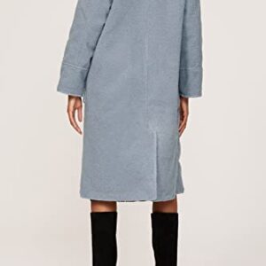 Derek Lam Collective RTR Design Collective Oversized Reversible Shearling Coat, Blue, X-Large