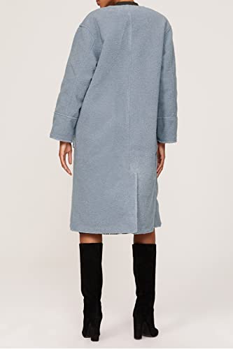 Derek Lam Collective RTR Design Collective Oversized Reversible Shearling Coat, Blue, X-Large