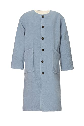 Derek Lam Collective RTR Design Collective Oversized Reversible Shearling Coat, Blue, X-Large