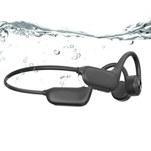 gogailen bone conduction headphones,ipx8 waterproof swimming night light headphones built-in 32gb mp3 player bluetooth 5.3,wireless open ear headset for swimming,running,cycling,gym black
