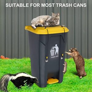 EDICHI Trash Can Lid Lock, Metal Outdoor Bear Proof Trash Can Lock – Universal Fit, Durable Nylon Coated Wire Rope, Trash Can Locks for Animals, Raccoons, Squirrels, Dogs – 2 Pack