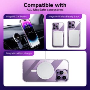 ANNGELAS Magnetic Case for iPhone 14 Pro Max Case Protective-Compatible with Magsafe for iPhone Pro Max 14 Case for Women Men,6.7 inch, Crystal Clear