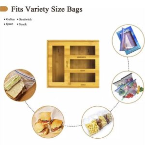 Ziplock Bag Organizer 4 in 1 - Gallon, Quart, Sandwich, Snack