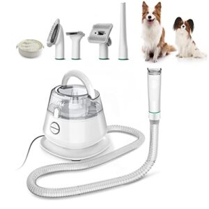 inse p20 pro dog grooming kit, low noise pet grooming vacuum for dogs, professional dog clippers with powerful vacuum function, 5 pet grooming tools for shedding long & short & thick & thin dogs hair