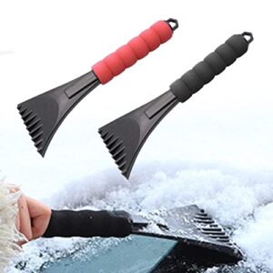 Ajxn 2 PCS Ice Scraper, Snow Scrapers for Car Windshield,Car Window Frost Removal Brush Tool with Foam Handle Trucks-Scratch Free, Universal for SUVs, Crars