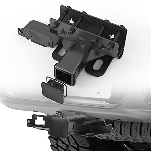 RbhAuto 2" Trailer Hitch Receiver, Class 3 Towing Hitch with Cover Kit fit, Hitch Extension for Jeep Gladiator 2019-2022 Truck Pickup JT