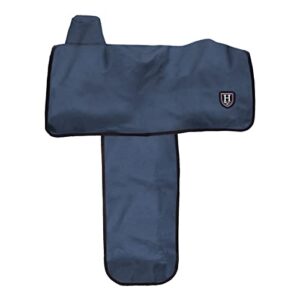 harrison howard 600 denier splash-resistant protective saddle cover protection from scratches, direct sunlight, and dust/debris keeps saddle in pristine condition-navy