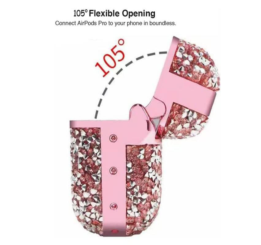 GJCC Glitting Design for AirPods 3 Cases Luxury Glitter Crystals Stylish Design Cover for AirPods3 Charging Case Headphone Case with Keychain Bluetooth Flash Drill pc Electroplating