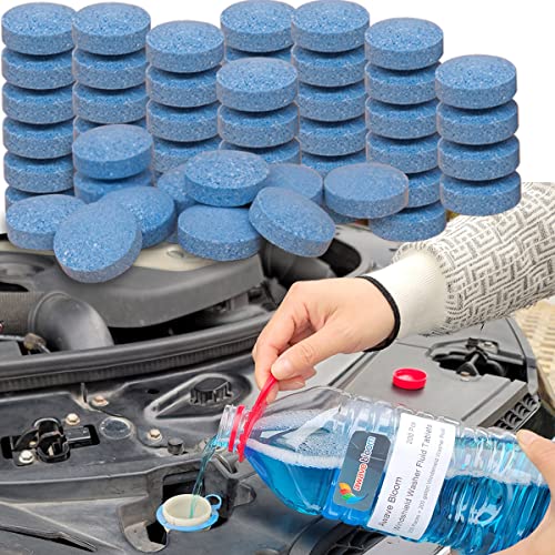 awave bloom 200 Pcs Windshield Washer Fluid Tablets,Wiper Fluid Concentrate,1 Pack Makes 200 Gallons.Window Glass Cleaner, Remove Glass Stains, Clear Vision. (Use With De-icer or Methanol for Winter)