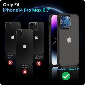 FLOVEME for iPhone 14 Pro Max Case [5 in 1], with [2 Pcs for iPhone 14 Pro Max Screen Protector +1 Pcs Camera Lens Protector], Silicone Edge Protective[Military Drop Proof], Compatible with Magsafe