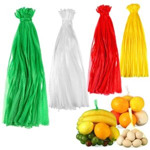 zhengmy 500 pcs mesh produce bags for vegetables reusable nylon vegetable onion fruit grocery seafood boiling bags plastic toy green,red,white,yellow