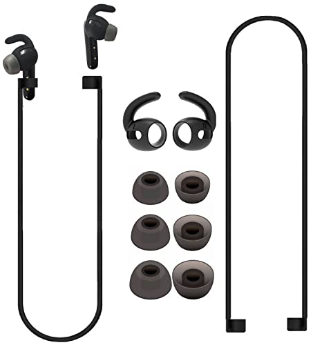 JNSA Ear Hooks Ear Tips Strap Compatible with Anker Soundcore Life P3 P3i P2 / Soundcore Liberty Air 2 pro, Anti Slip Anti Drop Anti Lost Sport Accessories, Black