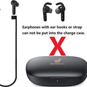 JNSA Ear Hooks Ear Tips Strap Compatible with Anker Soundcore Life P3 P3i P2 / Soundcore Liberty Air 2 pro, Anti Slip Anti Drop Anti Lost Sport Accessories, Black