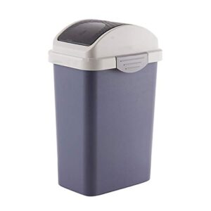 wxxgy trash can waste swing lid waste recycle recycling dustbins kitchen bathroom rubbish trash refused bins/k blue/42cmx14cmx22cm