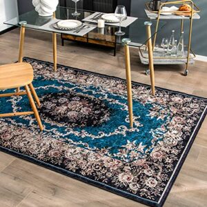 Giantex Area Rug, 5'4''x7'7'' Non-Shedding Easy to Clean Comfy Chic Vintage Floor Decoration Large Boho Area Carpet Rugs for Living Room, Bedroom, Dining Room, Dorm