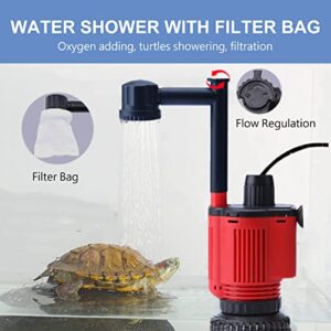 Aquarium Gravel Cleaner Siphon Kit, 6 in 1 Automatic Fish Tank Cleaning Tools Electric Removable Vacuum Water Changer for Changing Water/Removing Detritus/Washing Sands