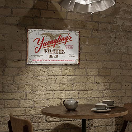 Yuengling's Pilsner Beer Vintage Look Reproduction Metal Tin Sign 8X12 Inches