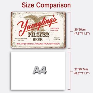 Yuengling's Pilsner Beer Vintage Look Reproduction Metal Tin Sign 8X12 Inches