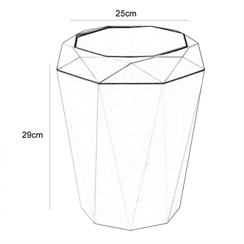 WXXGY Trash Can Funky Gadgets Plastic Swing Bin Waste Recycle Recycling Dustbins Kitchen Bathroom Rubbish Trash Refused Bins/Orange/25Cmx29Cm