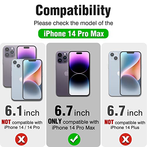 Nillkin for iPhone 14 Pro Max Case Stand, [Built in Kickstand & Slide Camera Cover] Military Grade Drop Protection Shockproof Hard PC Heavy Duty Bumper Phone Case for iPhone 14 Pro Max 6.7'' Black