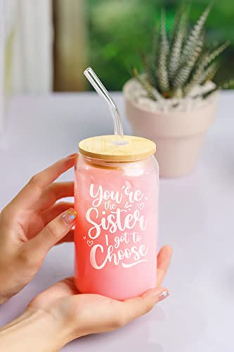 Birthday Gifts For Women - Best Friend Giftss for Women – Female Friendship Gifts, Sisters Gifts From Sister - Funny Bday Presents Unique Gifts For Her, BFF, Bestie, Soul Sister - 16 Oz Coffee Glass