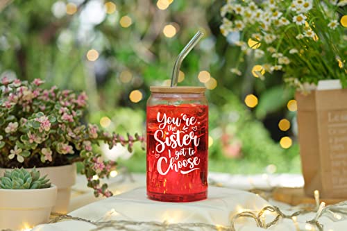 Birthday Gifts For Women - Best Friend Giftss for Women – Female Friendship Gifts, Sisters Gifts From Sister - Funny Bday Presents Unique Gifts For Her, BFF, Bestie, Soul Sister - 16 Oz Coffee Glass