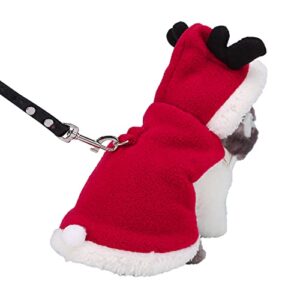 Mogoko Christmas Rabbit Harness with Leash, Cute Dress Christmas Costumes and Lead Set for Rabbit Ferret Guinea Pig Kitten Small Animals