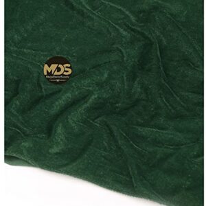 MDS Pack of 1 Yard Stretch Velvet Fabric for Wedding Dress Fashion Crafts Costumes Dance wear Clothing Home Decor Plush Silky Velvet – 58” Width Hunter Green