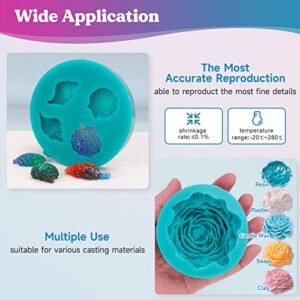 LET'S RESIN Super Elastic Silicone Mold Making Kit 10A,70.5oz Teal Color Mold Making Liquid Silicone Rubber, Ideal for Casting Resin Molds/Silicone Molds/Candle Molds (2KG)