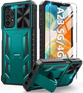 fntcase for galaxy a23 5g|4g case: samsung a23 case military drop protective heavy duty protection cell phone cover with kickstand | shockproof rugged tpu matte textured tough hybrid bumper - 6.6inch