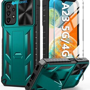 FNTCASE for Galaxy A23 5G|4G Case: Samsung A23 Case Military Drop Protective Heavy Duty Protection Cell Phone Cover with Kickstand | Shockproof Rugged TPU Matte Textured Tough Hybrid Bumper - 6.6inch