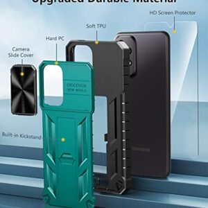 FNTCASE for Galaxy A23 5G|4G Case: Samsung A23 Case Military Drop Protective Heavy Duty Protection Cell Phone Cover with Kickstand | Shockproof Rugged TPU Matte Textured Tough Hybrid Bumper - 6.6inch